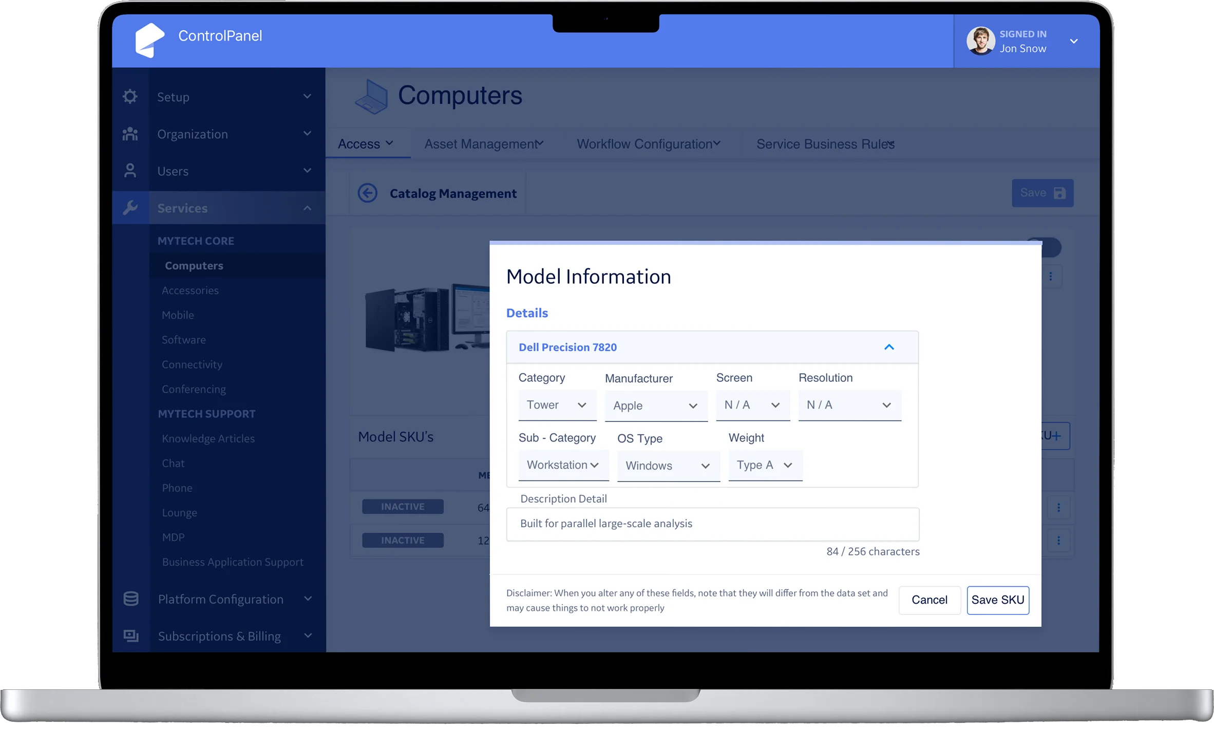 MyTech — Model Information